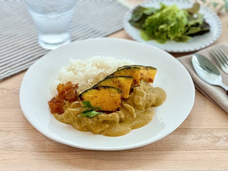 焼きかぼちゃのうま塩カレー